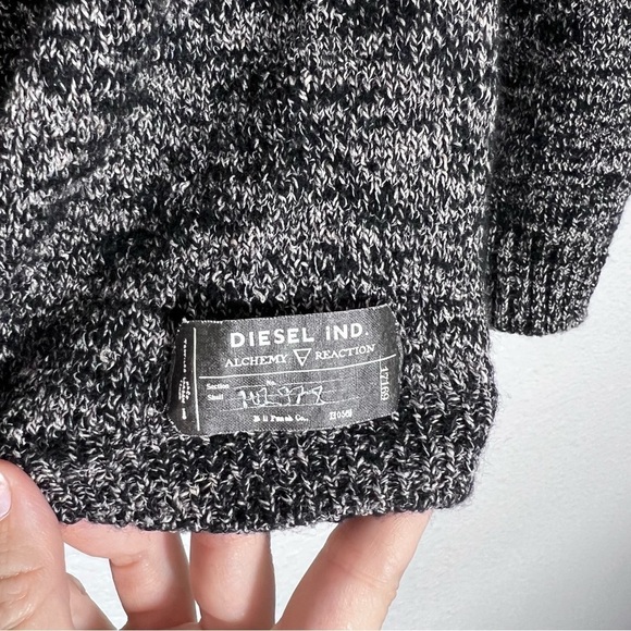 Vintage Diesel Marled Knit Cardigan Wool and Linen Blend Size Small - Picture 3 of 7